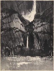 De onderste watervallen, Yosemite, 1912